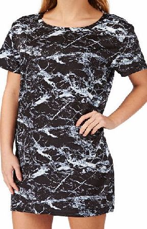 A Question Of Womens A Question Of Black Marble Dress - Black