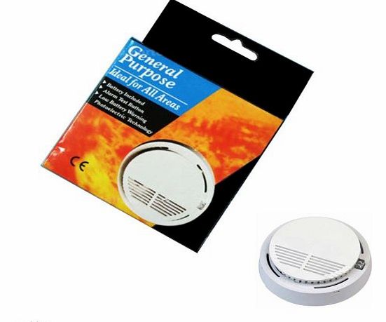 A-szcxtop(TM) Wireless Home Security Smoke Detector Fire Alarm Sensor System Cordless White