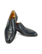 A.Testoni Black Label - Dark Blue Calf Leather Oxford Shoes