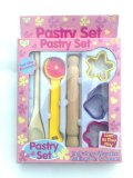 A to Z Childrens Toy Pastry Set With Rolling Pin, Shape Cutters, Wooden Spoon and Cutter
