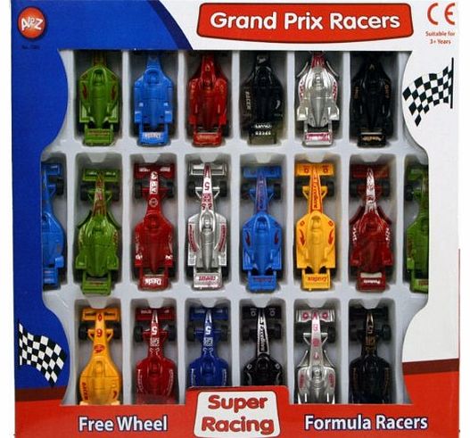 A to Z Kids Childs Toy Grand Prix Formula Racers 20 Car Set Brand New In Retail Box