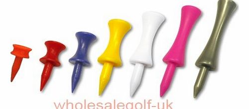 200 mixed castle golf tees - any mixture you like - all 7 sizes available (LOW COST SHIPPING)