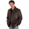 A W Rust BROWN LEATHER COAT and#39;45Eand39;