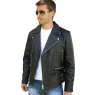 A W Rust CLASSIC LEATHER BIKER JACKET and#39;EURO 2and39;