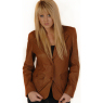 A W Rust LADIES LEATHER 2-BUTTON BLAZER and#39;44Cand39;