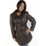 A W Rust LADIES LEATHER TRENCH COAT by TORUS `0G`