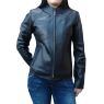 A W Rust LADIES RED / BLACK LEATHER JACKET `3D`