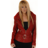 A W Rust LADIES RED LEATHER BIKER STYLE JACKET by TORUS `20`