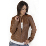 A W Rust lADIES TAN LEATHER JACKET by TORUS `3D`