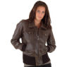 A W Rust LADIES VINTAGE LEATHER BOMBER JACKET and#39;44Fand39;