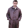 A W Rust LONG LEATHER DUFFLE COAT and#39;51Gand39;