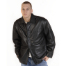 A W Rust MEN` BLACK LEATHER JACKET by TORUS `7F`