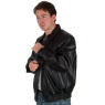 MENS BLACK BOMBER BLOUSON LEATHER JACKET and#39;43Hand39;