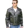 A W Rust MENS LEATHER MOTORBIKE JACKET and#39;ZIP 1012and39;