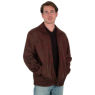 A W Rust MENS NU BUC LEATHER ZIP UP JACKET and#39;BUFF LEATHER 220Aand39;