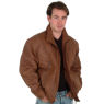 A W Rust NU-BUC LEATHER BOMBER / BLOUSON JACKET `0C`
