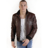 A W Rust VINTAGE LEATHER BOMBER JACKET by TORUS `3H`