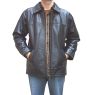 A W Rust ZIP THROUGH LEATHER BOX JACKET MENS and#39;JAS RHand39;