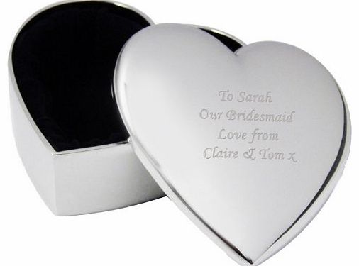 Heart Shape Trinket Box Personalised free up to 40 characters.