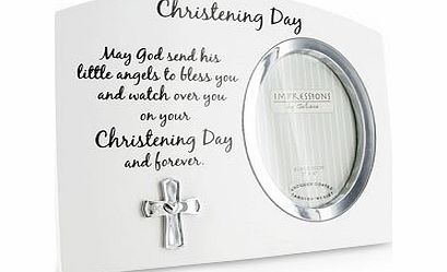 A1Gifts White Christening Day Photo Frame Gift