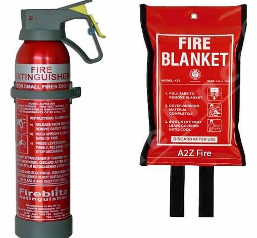A2Z Fire 600g Powder Fire Extinguisher 
