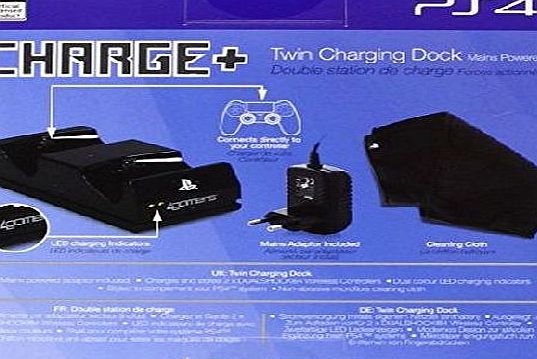 A4T 4GAMERS 706762 PS4 Twin Charging Dock Charger