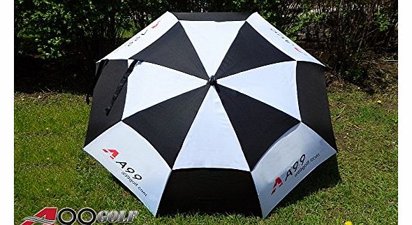 Double Canopy Golf Umbrella Gust Proof White/Black 58`` 1pc