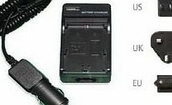 Mains Battery Charger for Canon EOS 500D / EOS500D Digital SLR Camera - 2 Hours quick charging - UK, USA, EU plugs and car charger Included - AAA Products - 12 Month Warranty