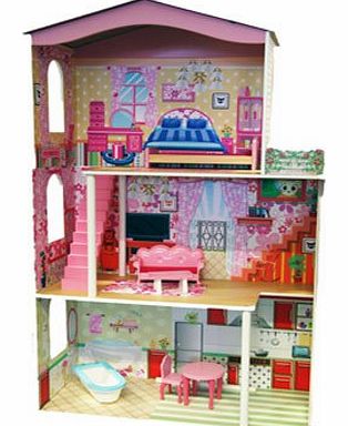 A.B.Gee Wooden 3 Storey Dolls House
