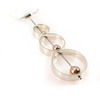 abacus Silver and Rose Gold Pendant by Claire Wood