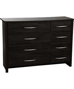 4 + 4 Drawer Chest - Black