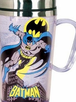 ABC Batman Comic Panel White Insulated Travel Mug with Handle
