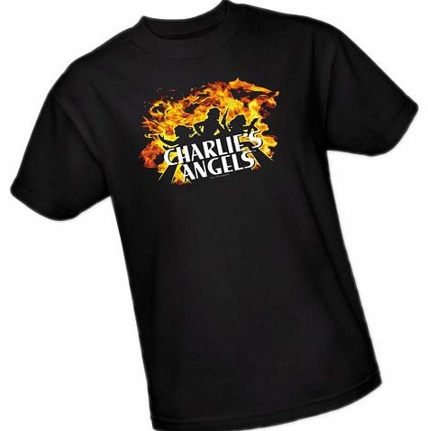 ABC Fire -- Charlies Angels Adult T-Shirt, Medium
