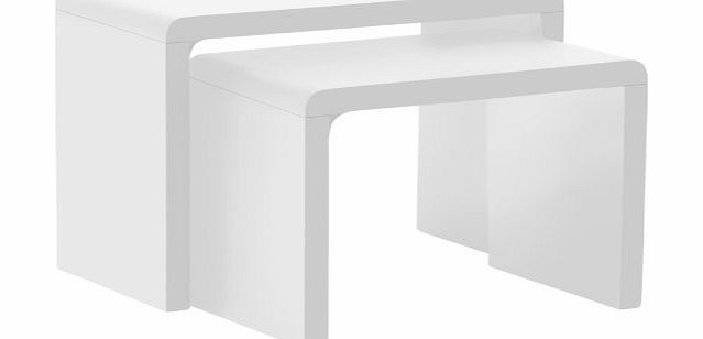 ABC home  Scandinavian Style Nest of Tables, White