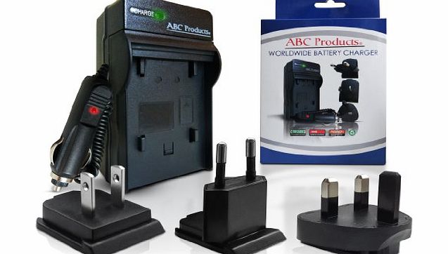 Battery Charger for Fuji NP50 / NP-50 / NP-50A / NP50A / BC-50 / BC50 for Select Fujifilm Finepix Digital Camera (Models Stated Below) World Travel Plug Version - UK/USA/Europe+