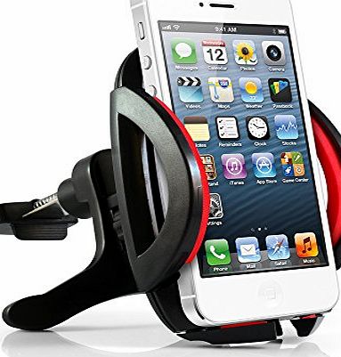 Abco Tech Air Vent Universal Car Mount Holder / Cradle for Cell Phones, IPhone 4 4S 5 5S 5C 6 - Samsung Galaxy S3 S4 S5 - Galaxy Note 2 3 - LG G2 - Motorola Moto X Droid HTC One, Nexus 5 And ALL SMART