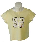& Fitch Ladies 92 Logo T/Shirt Pale Lemon Size X-Large
