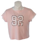 Abercrombie & Fitch Ladies 92 Logo T/Shirt Pale Pink Size Medium