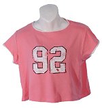 Abercrombie & Fitch Ladies 92 Logo T/Shirt Shocking Pink Size X-Large