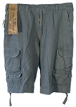 & Fitch River Dredged Wash Cargo Shorts Steel Grey Size 33 inch waist