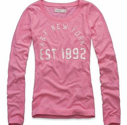 Womens / Girls Designer Long Sleeve T Shirt Pink Medium
