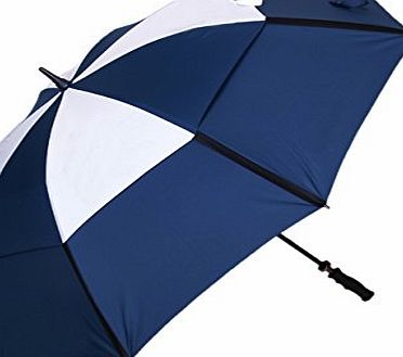 ABUSA Golf Umbrella Windproof with Double Canopy Wind Release Vents for Sports Outdoor Beach Ball Activities - Blue