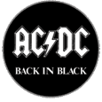 AC/DC Back in Black #2 Button Badges