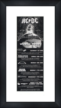 AC/DC Ballbreaker UK Tour 1996 - Custom Framed Original Ad