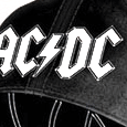 AC/DC Black Rubber Baseball Cap