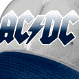 AC/DC Distressed Navy/Grey Baseball Cap