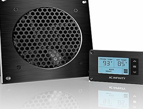 AC Infinity AIRPLATE T3, Quiet Cooling Fan System with Thermostat Control, for Home Theater AV Cabinets