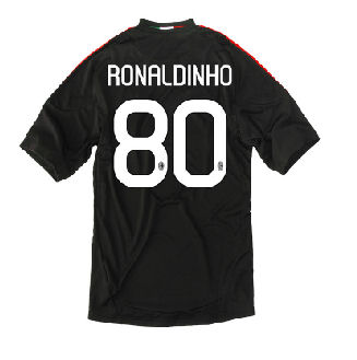 AC Milan Adidas 2010-11 AC Milan 3rd Shirt (Ronaldinho 80)
