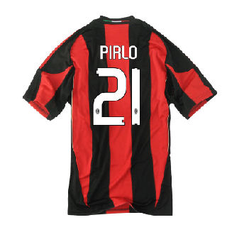 AC Milan Adidas 2010-11 AC Milan Home Shirt (Pirlo 21)