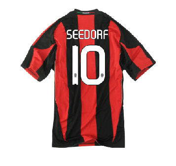 AC Milan Adidas 2010-11 AC Milan Home Shirt (Seedorf 10)